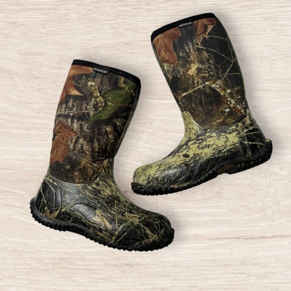 BOGS Kids Classic High Waterproof Camo Rain Boots US 5 / EU 38 - Picture 1 of 8